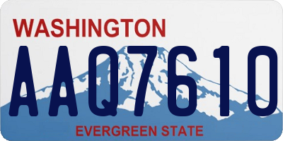 WA license plate AAQ7610