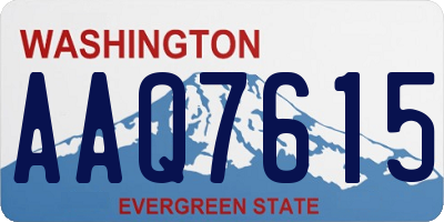 WA license plate AAQ7615