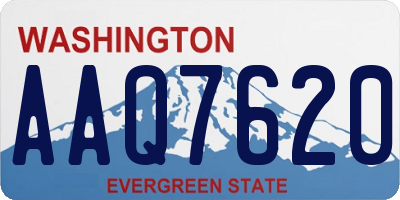 WA license plate AAQ7620