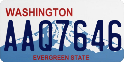 WA license plate AAQ7646