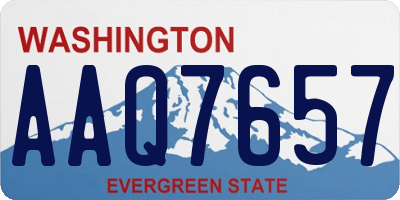 WA license plate AAQ7657