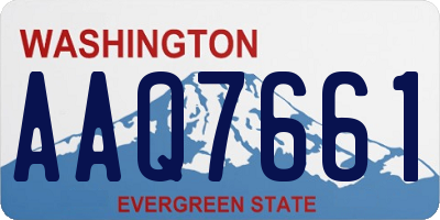 WA license plate AAQ7661