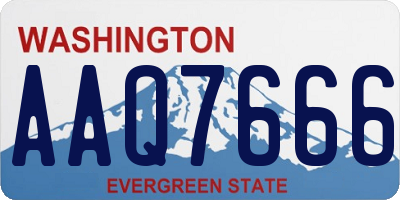 WA license plate AAQ7666