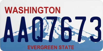 WA license plate AAQ7673