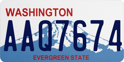 WA license plate AAQ7674