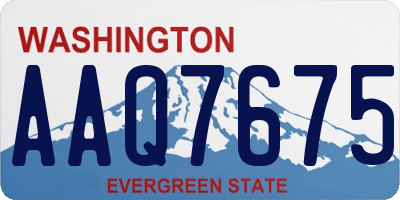 WA license plate AAQ7675