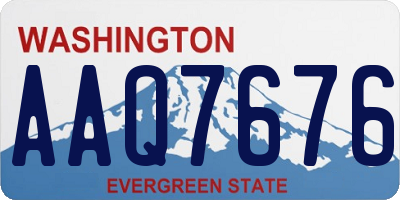 WA license plate AAQ7676