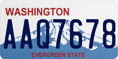 WA license plate AAQ7678