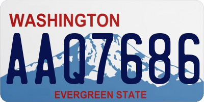 WA license plate AAQ7686
