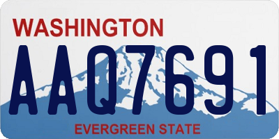 WA license plate AAQ7691
