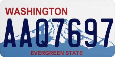 WA license plate AAQ7697