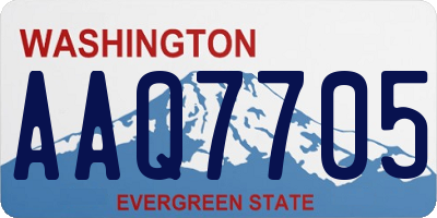 WA license plate AAQ7705