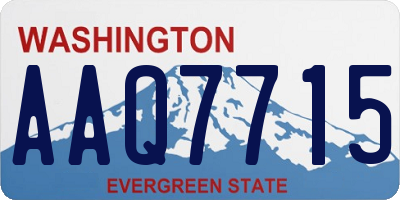 WA license plate AAQ7715