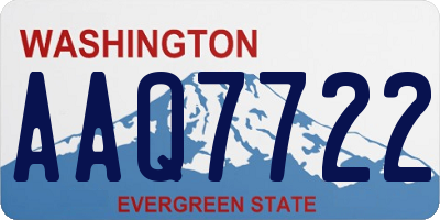 WA license plate AAQ7722