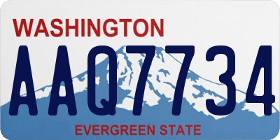 WA license plate AAQ7734