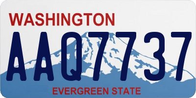 WA license plate AAQ7737
