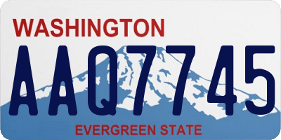 WA license plate AAQ7745