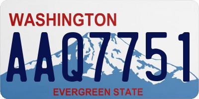 WA license plate AAQ7751