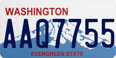 WA license plate AAQ7755