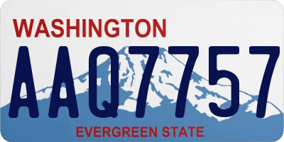 WA license plate AAQ7757