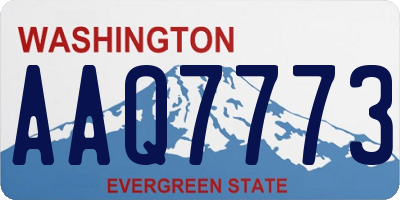 WA license plate AAQ7773