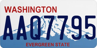 WA license plate AAQ7795