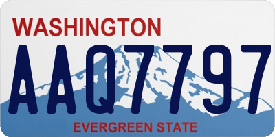 WA license plate AAQ7797