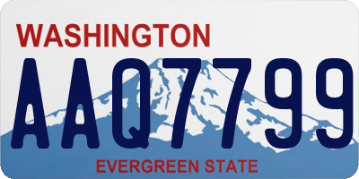 WA license plate AAQ7799