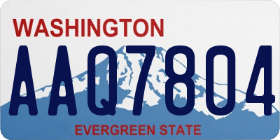 WA license plate AAQ7804