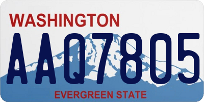 WA license plate AAQ7805