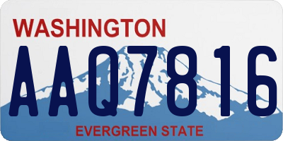 WA license plate AAQ7816