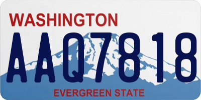 WA license plate AAQ7818