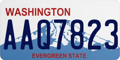 WA license plate AAQ7823