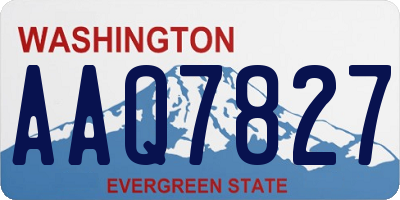 WA license plate AAQ7827