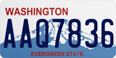 WA license plate AAQ7836
