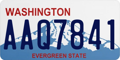 WA license plate AAQ7841