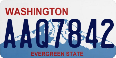 WA license plate AAQ7842
