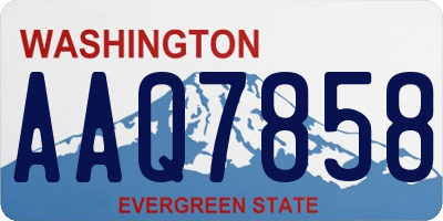 WA license plate AAQ7858