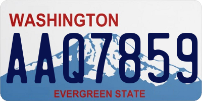WA license plate AAQ7859