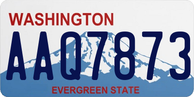 WA license plate AAQ7873