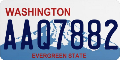 WA license plate AAQ7882