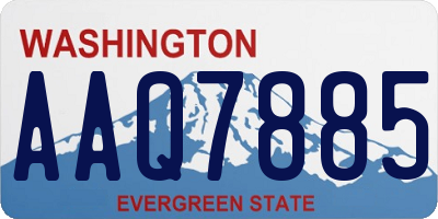 WA license plate AAQ7885