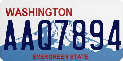 WA license plate AAQ7894