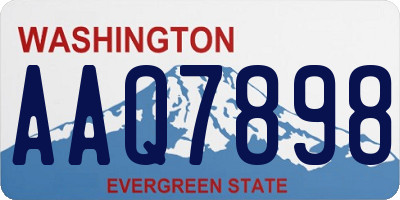 WA license plate AAQ7898