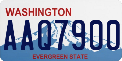 WA license plate AAQ7900