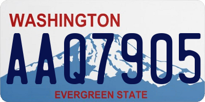 WA license plate AAQ7905