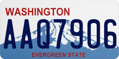 WA license plate AAQ7906