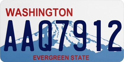WA license plate AAQ7912