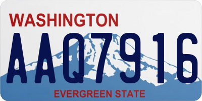 WA license plate AAQ7916