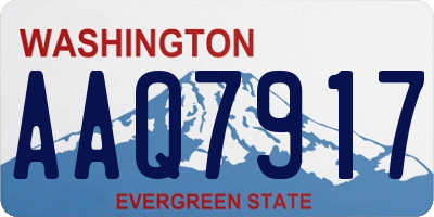 WA license plate AAQ7917